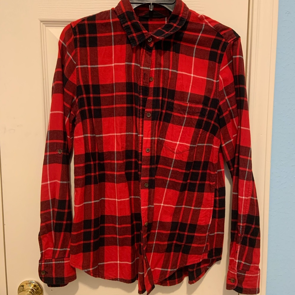 Plaid Flannel Button Down Shirt